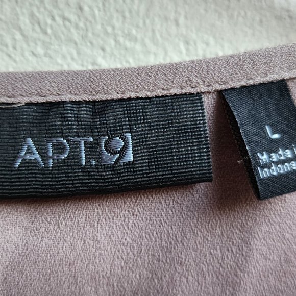 Apt. 9 Taupe Semi-Sheer Blouse Size Large - Picture 7 of 14